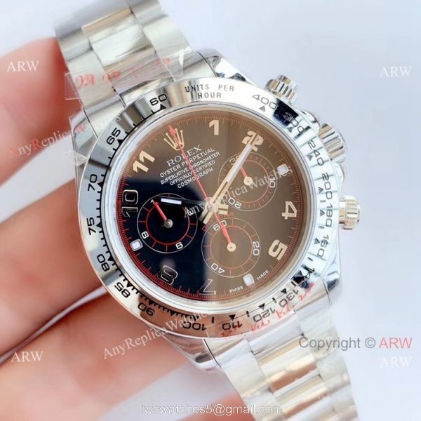 Replica Swiss Rolex Daytona NOOB 7750 Watch Stainless Steel Arabic Dial 1