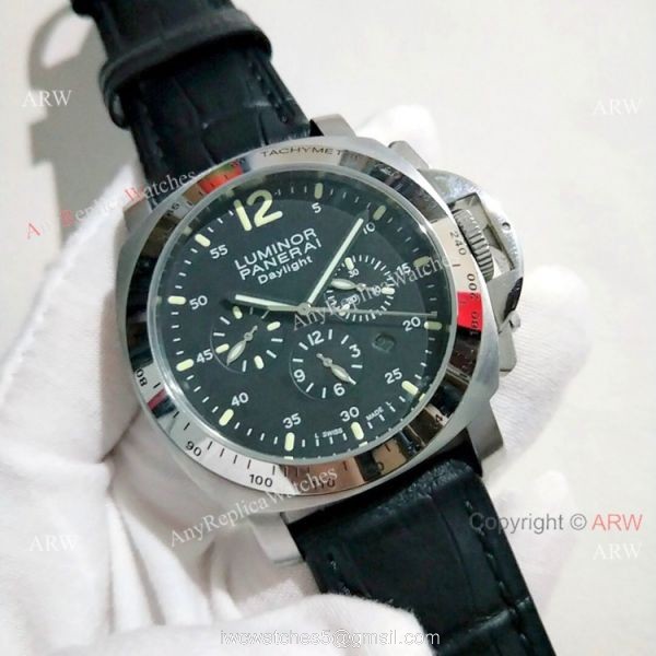 Panerai Luminor Daylight Automatic Watch SS Black Dial 1