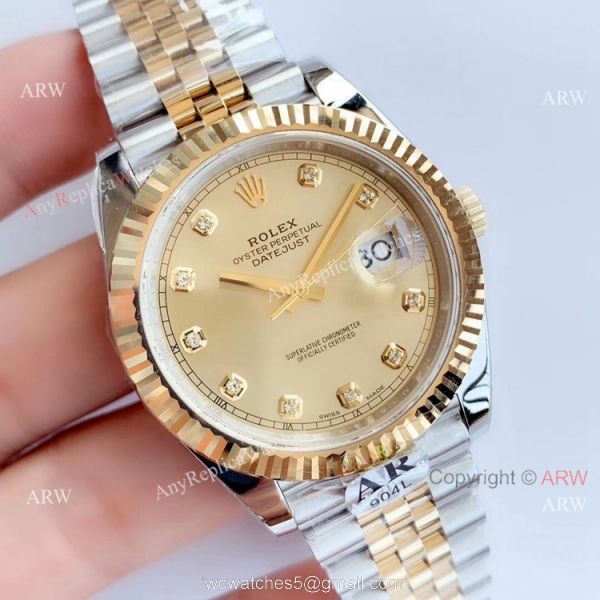Super Clone Rolex Datejust II Two Tone Jubilee Diamond Face Watch AR Factory Watch 1