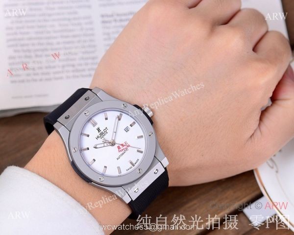 Copy Hublot Classic Fusion Watch 42mm SS Case Purple Dial 1