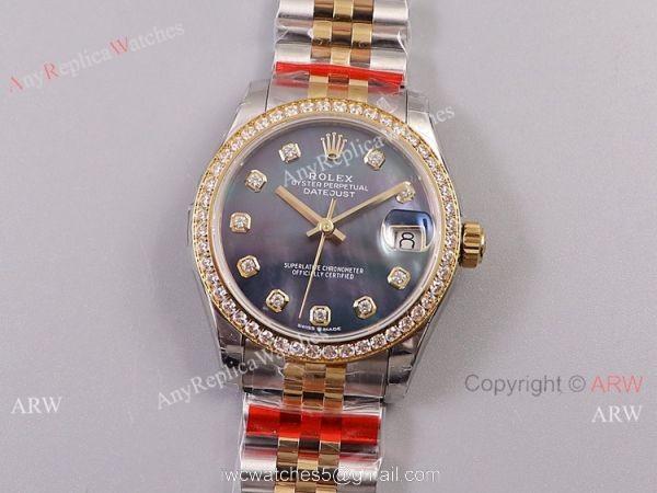 (TW) Swiss Copy Rolex Datejust 31 ETA2836-2 Watch Purple Mother Of Pearl 1