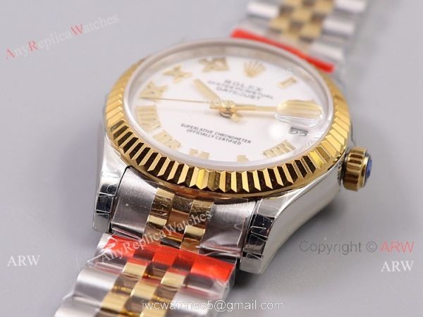 (TW) Rolex Datejust Swiss eta2836 Watch White Roman Dial 31mm 1