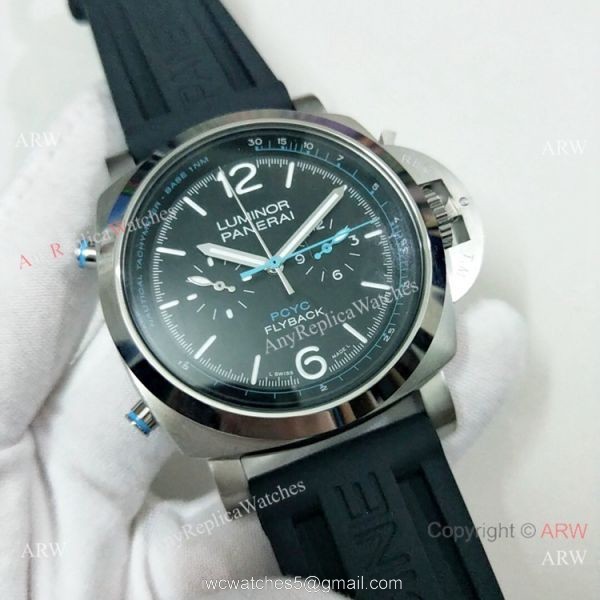2019 Copy Panerai Luminor PCYC Flyback PAM764 Watch SS Green Marker 1