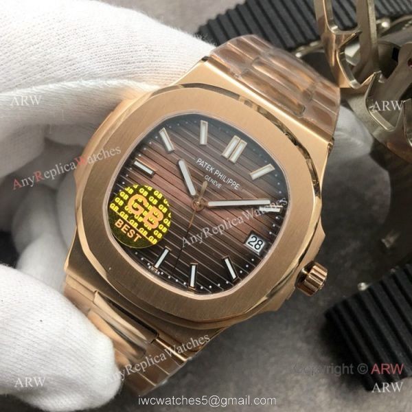 Swiss Copy Patek Philippe Nautilus GB Factory CAL.324 Watch Rose Gold 40mm 1