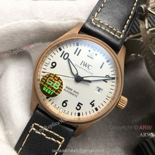 Swiss Grade Copy IWC Big Pilots Spitfire Bronze White Dial Watch 1