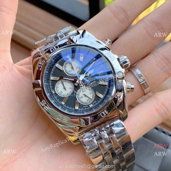 Top AAA Replica Breitling Chronomat Chronograph Watches Ss Chocolate Face 1