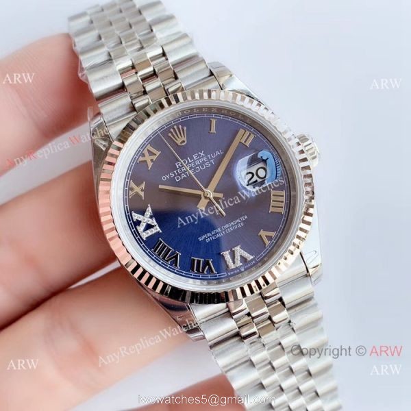 EWF Replica Rolex Oyster Perpetual Datejust 36mm Watch Jubilee Band Blue Dial 1