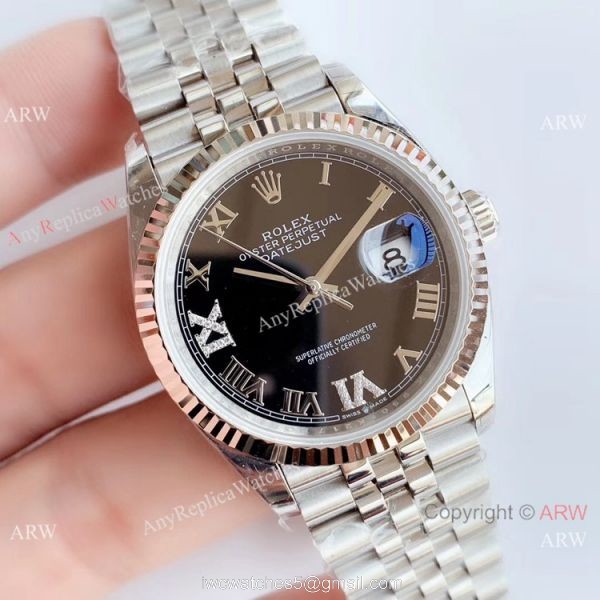 EWF Swiss Rolex Datejust Black Dial Jubilee 3235 Watch Best Chinese Replica Watches 1
