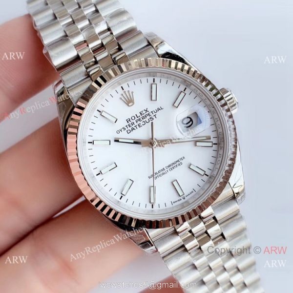 EW Rolex Oyster Perpetual Datejust White Dial 36mm Watch / Best Chinese Replica Watches 1