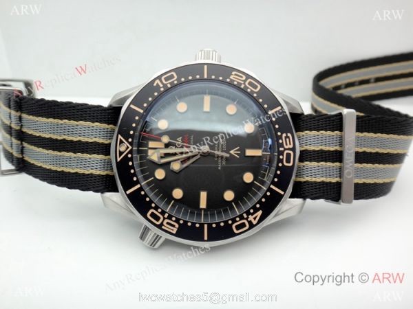 VS Factory Omega Seamaster 007 James Bond &8216;NO TIME TO DIE Watch Nylon Strap 1