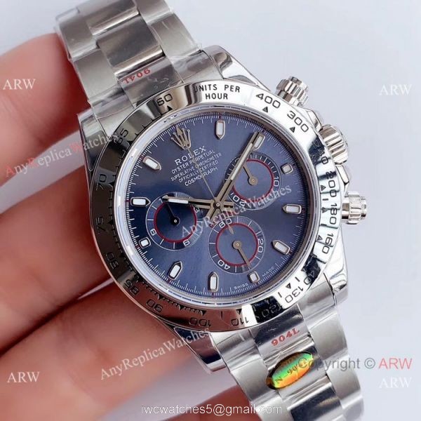 Noob Factory Swiss 4130 Rolex Daytona SS Blue Dial Watch Best Chinese Replica Watches 1