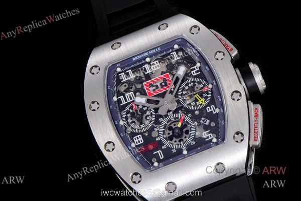 KV Factory Replica Richard Mille RM 011-FM Felipe Massa Black Kite Flyback Chronograph Watch 1