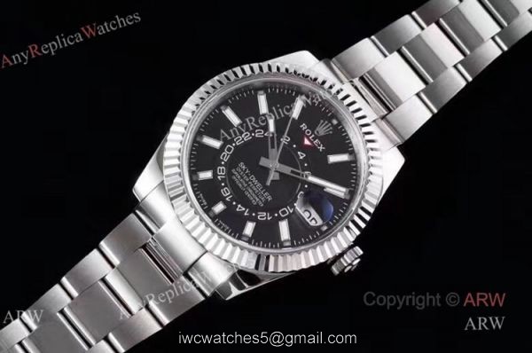 Noob Factory Rolex Sky Dweller Watch Replica Rolex Sky Dweller Black Dial For Men 1