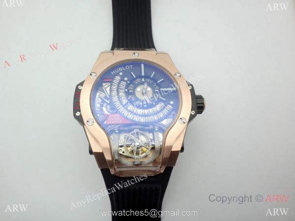 AAA Replica Hublot MP-09 Tourbillon Bi-Axis 49mm Watch Rose Gold Quartz Movement 1