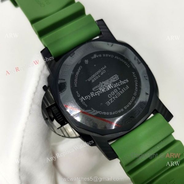 Panerai Replica Watch 47mm Camouflage Dial Military Green Rubber Strap 1