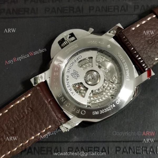 Clone Panerai Luminor GMT Gray Face Watch with Power Reserve 1