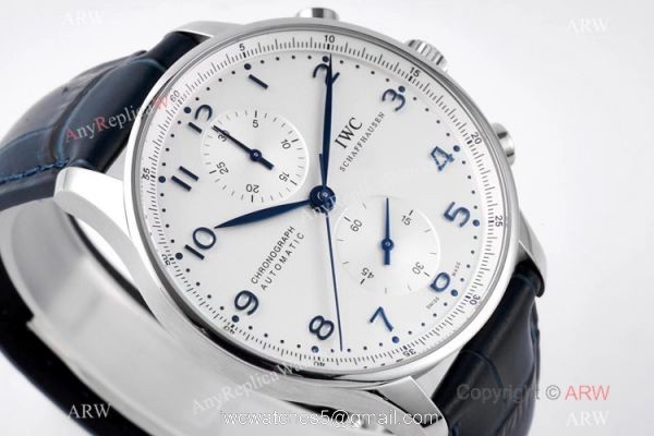 Swiss Grade One Copy IWC Portuguese ZF Factory V2 ETA7750 Watch IW371417 Blue Arabic Markers 1