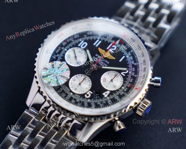 Swiss Replica Breitling Old Navitimer Stainless Steel Watch 7750 Movement 1
