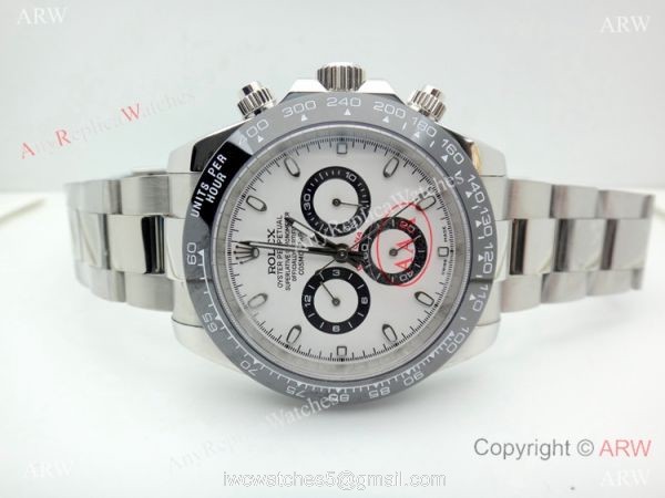 Replica Rolex Daytona Watch Stainless Steel Black Ceramic 42mm 1