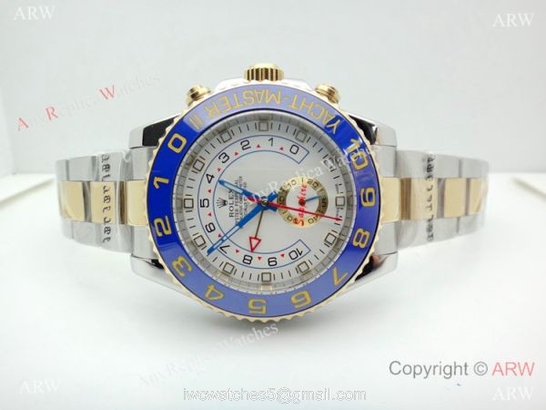 High Quality Rolex Yacht Master II Two Tone Blue Ceramic 44mm Watch 1