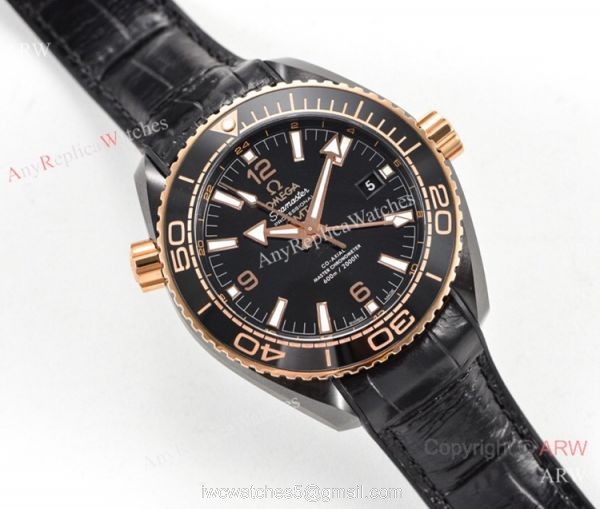 VS Factory Replica Omega Planet Ocean Deepsea King Black Ceramic Watch 1