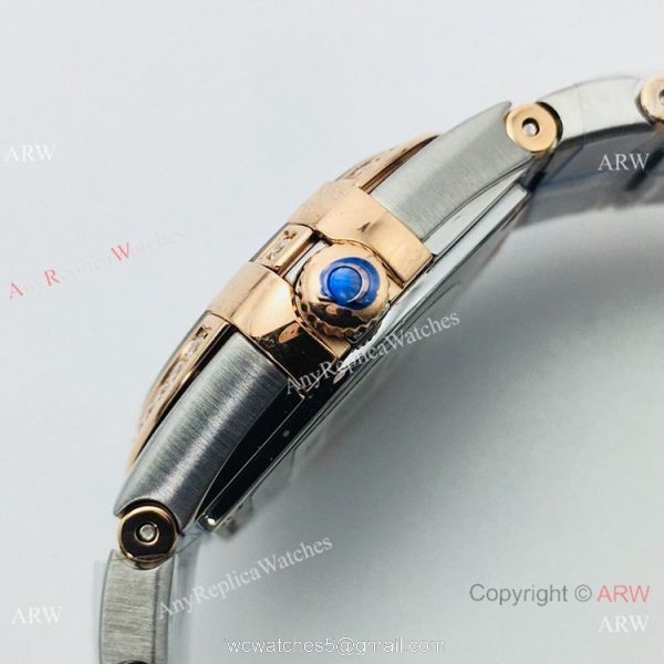 (VS) Replica Omega Constellation 2-Tone Rose Gold Diamond Watch with Quartz Movement 1