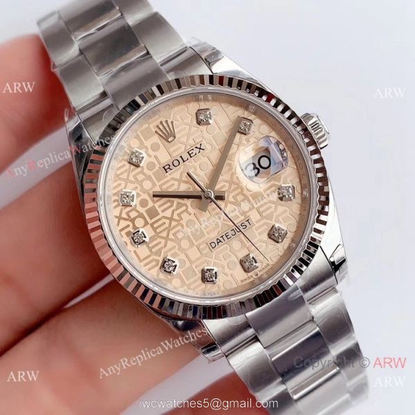 (EW) AAA Swiss Rolex EW Factory Datejust Stainless Steel Rose Gold computer Dial Watch 1