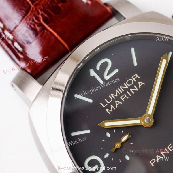 (VS) Swiss Panerai Luminor Marina PAM00351 Watch Titanium Case 1