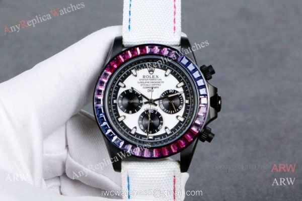 Nice Quality Rolex Daytona Rainbow Replica Watch Graffiti Dial Rainbow Bezel 1