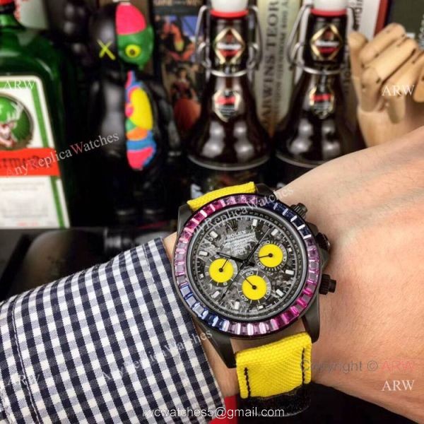 Rolex Daytona Graffiti Face 42mm Watch / Rolex Daytona Rainbow Replica Watch 1
