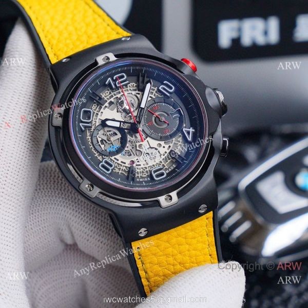 New Copy Hublot Classic Fusion Ferrari GT Chronograph Watches Black Case 1
