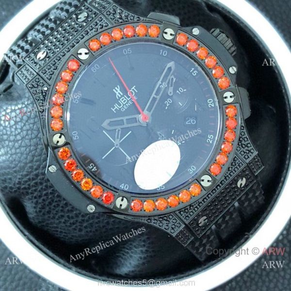 Swiss 7750 Hublot Big Bang Evolution Diamond Replica Watch All Black 1