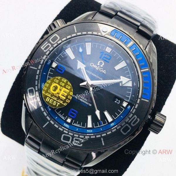 OE Factory Omega Seamaster Super Clone watch Omega Planet Ocean Deep Black 600m Blue inner Watch 1