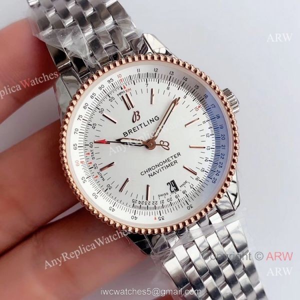 Highest Quality Breitling Navitimer 1 Swiss 2824 Watch Rose Gold Bezel 1