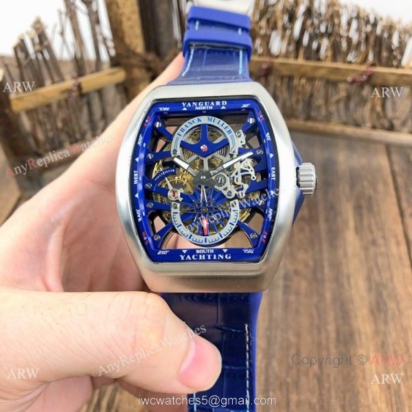 New Copy Franck Muller Vanguard Yachting Anchor Men Watch Skeleton Dial 1