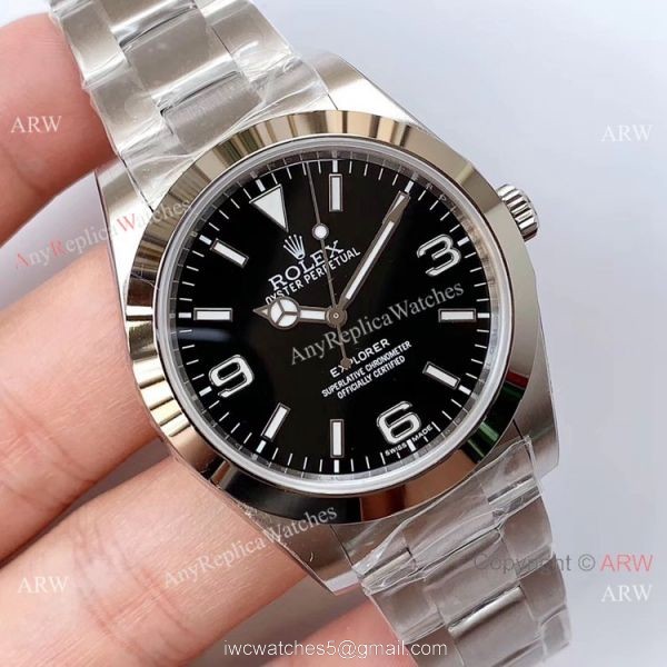 Swiss Replica Rolex Explorer Noob Factory ETA2836 Stainless Steel Watch 1