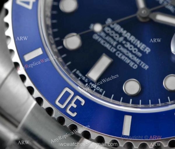 NOOB Factory V8 Version Swiss 3135 Rolex Submariner Smurf Blue Ceramic Replica Watch 1