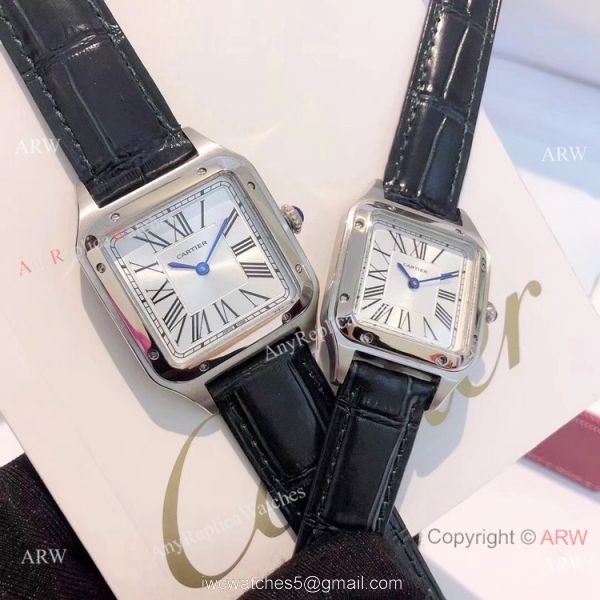 Top Cartier Santos-Dumont Lover Red Leather Strap / New Cartier Watches 1