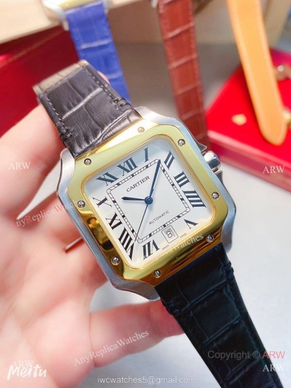 New Replica Cartier Santos 2-Tone 38mm Watch Automatic Movement 1