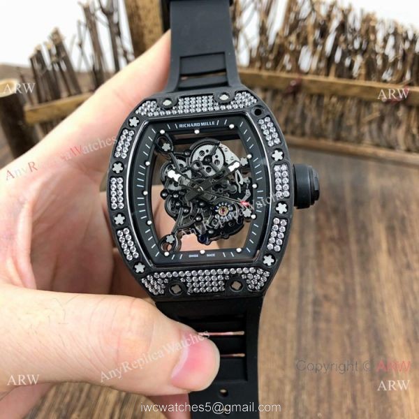 SWISS Grade Richard Mille Rm055 Black Diamond Men Watch V2 version 1