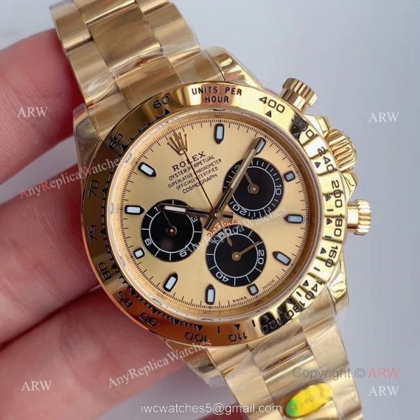 New Gold Rolex Daytona Swiss Watch Noob Factory Rolex Replica Watches 1