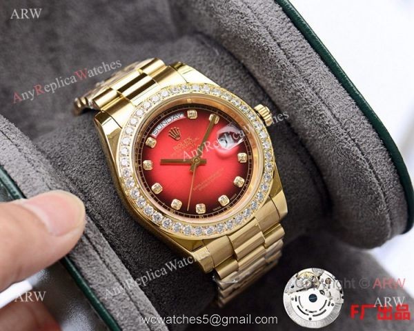 NEW UPGRADED Fake Presidential Rolex Day date II Red Dial Watch 1