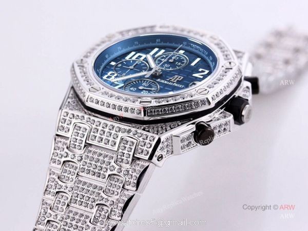 High Quality Audemars Piguet Ice Royal Oak Blue Dial Replica Watches 1