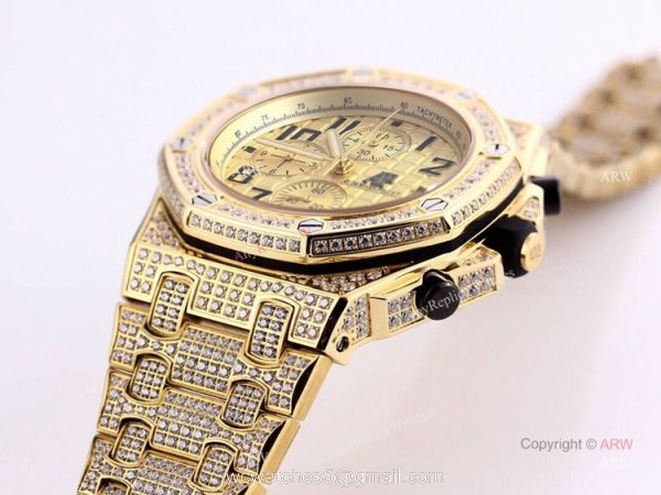 Replica Audemars Piguet Ice Royal Oak Chronograph Watch Audemars Piguet Yellow Gold 1