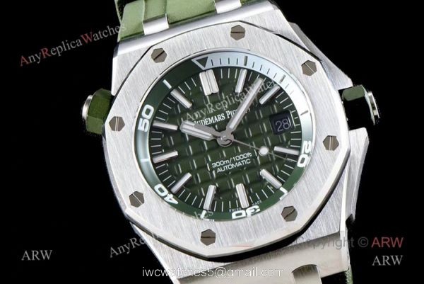 New JF Factory Audemars Piguet Royal Oak Offshore Diver 15710 Green Dial Watch Replica 1