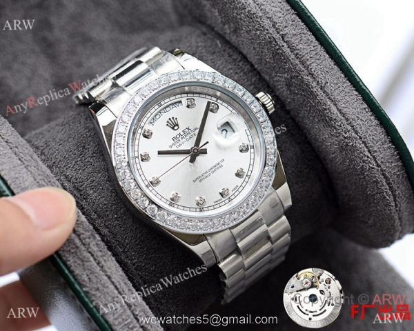 NEW UPGRADED Copy Rolex Day-Date II Stainless Steel President Gray Face 1