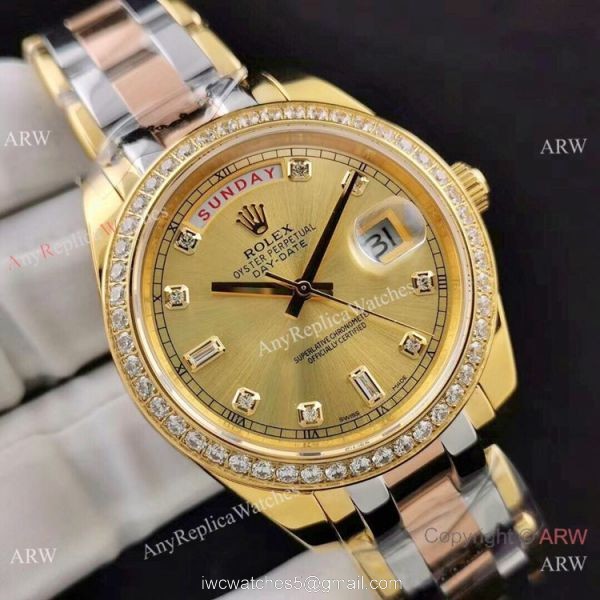 Rolex Day Date Special Edition Watch 40mm Gold Diamond Dial 1