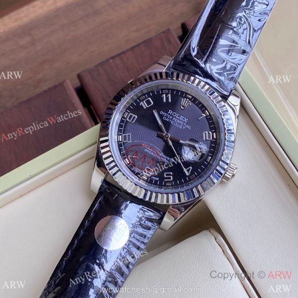 New Upgraded Rolex Datejust II 41 Watches White Arabic Dial Leather Strap 1
