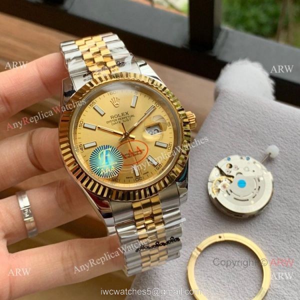 Upgraded Rolex Datejust II 41 Watch Two Tone Jubilee Black Dial 1