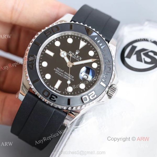 KS Factory Replica Rolex Yacht Master Oysterflex 42mm Bi-Directional Bezel Watch 1